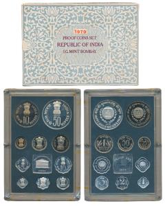 1979 Proof Set, Happy Child Nation’s Pride, set of 10, 1 Paisa to Rupees 50. In immaculate