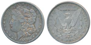 United States of America, Silver Morgan Dollar, 1879. Very Fine+.