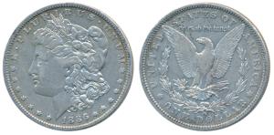 United States of America, Silver Morgan Dollar, 1886. Very Fine+.