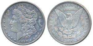 United States of America, Silver Morgan Dollar, 1890. Very Fine+.