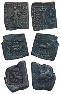 Post-Mauryan, Taxila (local coinage), Punch-mark type, Copper Karshapana, 12.6g, obv. lion