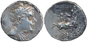 Indo-Greeks, Eukratides I (c. 171-145 BC), Silver Tetradrachm, 16.35g, obv. diademed, drap