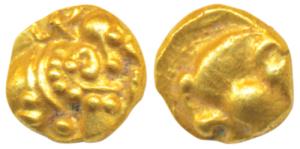 Western Gangas (10th -11th century AD), Gold Gajapati Fanam, 0.38g, obv. caparisoned eleph