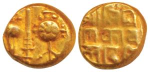 Yadavas of Devagiri, Singhana III with Queen Kamvaladevi (1315-1318 AD), Gold Pagoda, 3.85