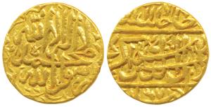 Gold Token, stylization that of an Akbar Gold Mohur, 10.73g, Dar-ul- Khilafat Agra Mint, A
