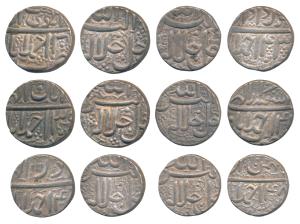 Akbar, Silver Rupees (6), Ahmedabad Mint, Ilahi type, 6 different months viz. Isfandarmuz 