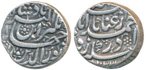 Jahangir, Silver Rupee, 11.38g, Ahmedabad Mint, Inayat couplet, AH 1033/(1)8 (KM 149.4). V