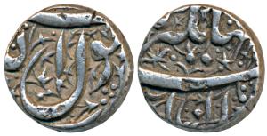 Jahangir, Silver ½ Rupee, 5.62g, Ahmednagar Mint, but with different luqab for the emperor