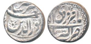 Jahangir, Silver Rupee, 11.38g, Akbarnagar Mint, Month Farwadin, Katar or Dagger symbol wi