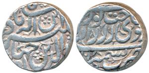 Jahangir, Silver Heavy Rupee, 13.65g, 20% overweight, Kashmir Mint, Sakhat Noorani couplet