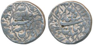 Shah Jahan, Silver Rupee, 11.25g, Akbarabad Mint, AH 1043/ 6, legend within leaf like quat