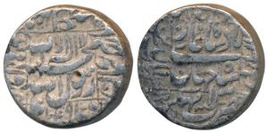 Shah Jahan, Silver Rupee, 11.38g, Bhakkar Mint, AH 1049/13, legend within square area (KM 