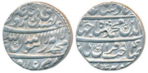 Shah Jahan, Silver Rupee, 11.37g, Burhanpur Mint, RY 4, name of the four Caliphs at top an