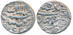 Shah Jahan, Silver Rupee, 11.37g, Kashmir Mint, RY X9, legend within square area, mint nam