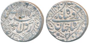 Shah Jahan, Silver Rupee, 11.44g, Surat Mint, AH 1057/21, legend within quatrefoil on both