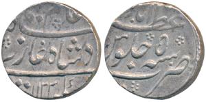 Shah Alam Bahadur, Silver Heavy Rupee, 12.03g, Azimabad Mint, AH 1123/5 (KM 347.4). Very F