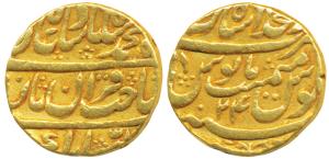 Muhammad Shah, Gold Mohur, 10.83g, Dar-ul-Khilafat Shahjahanabad Mint, AH 115X/24, Sahib-i