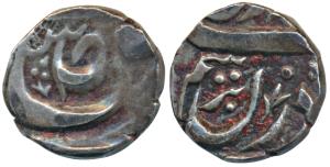 Sikandar Ali Khan (AD 1858-1871), Silver ¼ Rupee, 2.67g, in the name of Ahmed Shah Durrani