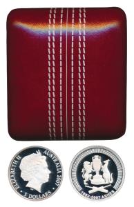 Australia, Silver $5, 36.3g, 2007, 125 years of the Ashes series between England and Austr