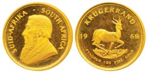 South Africa, Gold Krugerrand, 33.93g, 1968, .916 Fine (KM 73). Superb Mint State.