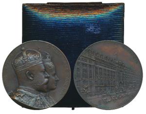 Edward VII Accession Medal, Copper, 1901, conjoined busts of Edward and Alexandra on obv.,