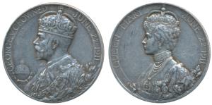 George V Coronation Medal, Silver, 12g, obv. crowned bust of George V, rev. crowned bust o