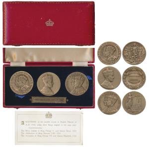 The reign of three Kings in 1936, Copper Medal (3), a notable year in English History when