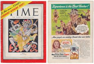 Time Magazine, October 27, 1947, featuring the Partition of India, an illustration of Kali