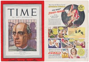 Time Magazine, August 24, 1942, Jawaharlal Nehru, featured on the cover page and caption b
