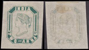 1890 Essay, 2a, yellow green on yellowish pelure paper, Spence 29, hinge mark on back. Sca