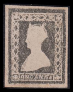 1922 Photogravure reprint of 1853, 1a, ”Queen with Gothilic Crown ” essay in black on stou