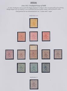 1925 Delhi Specimen, 2a, various colour shades, 13 nos, yellow shade is very scarce, hinge