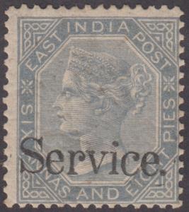 1867-73 Official Essay, QV 6a8p, slate, optd. ”Service.”, type O7, SG O30b, prepared for u