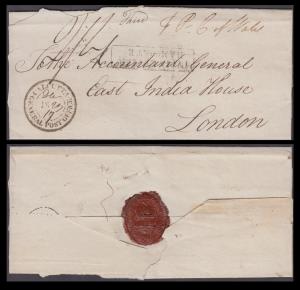 1823 cover inscribed ”Third Prince Charles of Wales” with ACCOUNTANT GENERAL’S OFFICE wax 