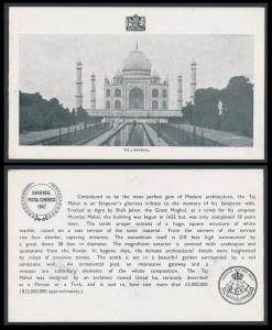 1947 Universal Postal Congress souvenir having Taj Mahal Photograph on front cover, with s