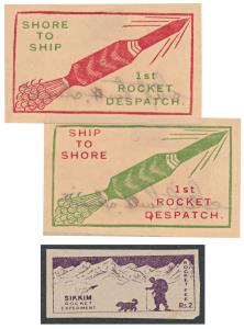 Rocket Experiment : Ship to Shore label with signature of Stephen smith on back (2 nos) & 