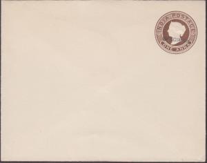 1886 PS Envelope, QV 1a, brown on white laid paper, PV#EN14, hand stamp ”SPECIMEN”, mint, 
