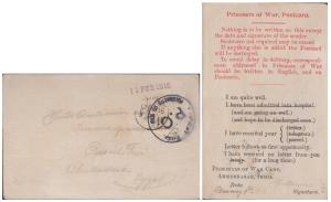 1916 POW Postcard used from Ahmednagar camp to Alexandria, Egypt dated 12th Feb. 1916, sca