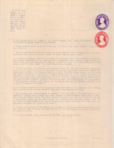 1944 PS stamped Airgraph form, KGVI 3a violet + 1a carmine on cream, double die, PV#AG3, p