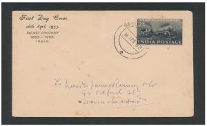 1953 Railway Centenary, private FDC with legend on top left “First Day Cover/16th April 19