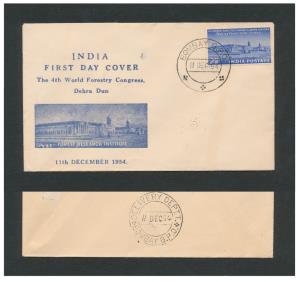 1954 Fourth World Forestry Congress, SG353 , private FDC depicting picture of forest resea