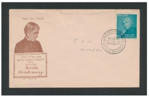 1958 Jagadish Chandra Bose, SG420 , private FDC depicting his portrait, Thakkar 958.6.1, w