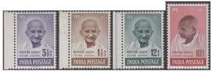 1948 Mahatma Gandhi, set of 4, #289a, SG 305-8, MNH, white gum.