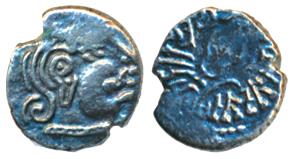 Maitrakas of Vallabhi, Sharva Bhattaraka (c. AD 500-600), Silver Drachma, 1.4g, obv. bust 