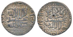 Akbar, Silver Rupee, 11.23g, Ahmedabad Mint, AH 983, Kalima type, (KM 80.2). Very Fine.