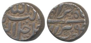 Akbar, Silver Rupee, 11.46g, Berar Mint, Ilahi type, Month Tir, RY 4X (KM 93.6). Very Fine