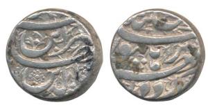Jahangir, Silver Rupee, 11.41g, Burhanpur Mint, Din Panah couplet, fish as a mint mark in 