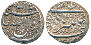 Jahangir, Silver Rupee, 11.46g, Jalnapur Mint, the word Jalna above Allah, floral fields (