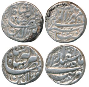 Jahangir, Silver Rupee (2), Patna Mint, AH 1022/8 and 1028, Months Bahman and Azar (KM 145