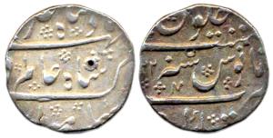 Shah Alam Bahadur, Silver Rupee, Imtiazgarh Mint, AH 1122/4 (KM 348.20). Nice even toning,